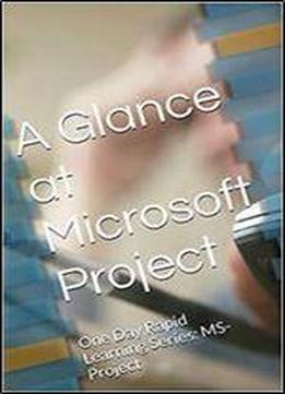 A Glance At Microsoft Project: One Day Rapid Learning Series: Ms-project