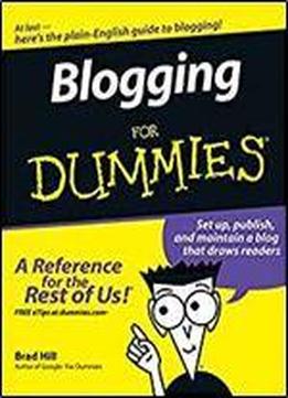 Blogging For Dummies 1st Edition