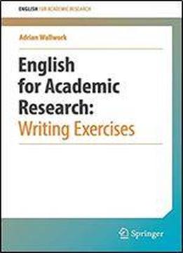 English For Academic Research: Writing Exercises: Writing Exercises