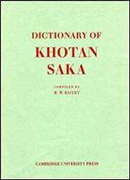 Dictionary Of Khotan Saka