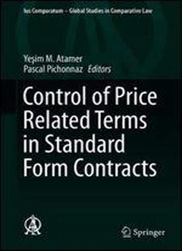 Control Of Price Related Terms In Standard Form Contracts