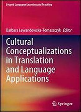 Cultural Conceptualizations In Translation And Language Applications