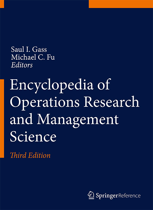 Encyclopedia of Operations Research and Management Science, 3rd edition
