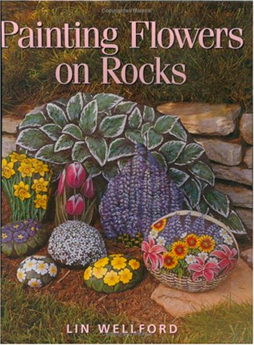 Painting Flowers on Rocks by Lin Wellford